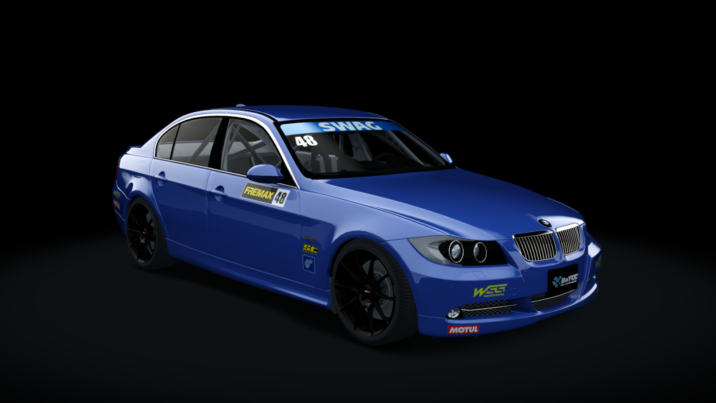 BMW E90 325i BaTCC 23, skin 48_Monte Carlo Blue