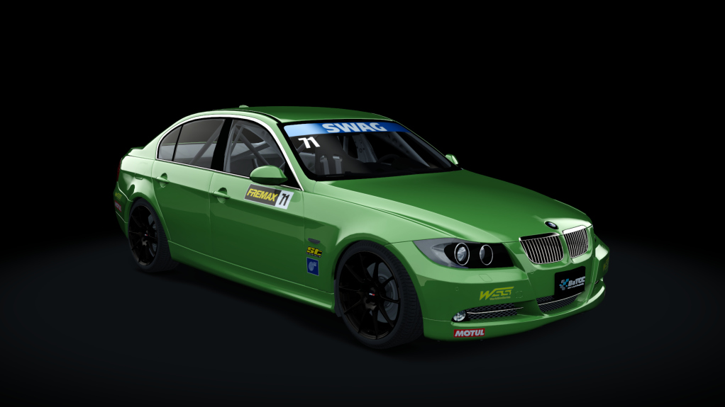 BMW E90 325i BaTCC 23, skin 71_Power_Green