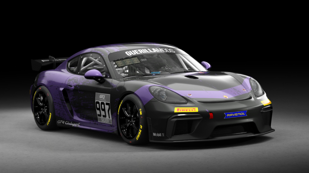 Porsche 718 Cayman GT4 Clubsport, skin rm_gt4_european_series_fictional_porsche_motorsport_purple_997