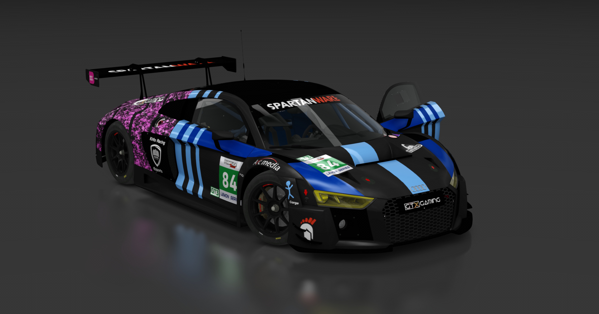 Audi R8 LMS 2016, skin KiritoRacingEsportsBlue_84