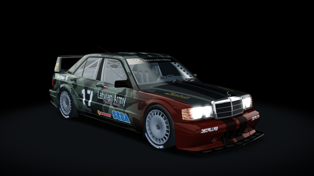 Mercedes-Benz 190E EVO II, skin Latvian_Army_17