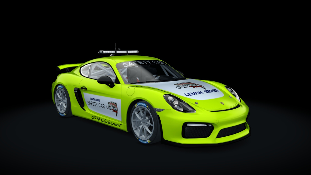 Porsche Cayman GT4 Clubsport, skin safetycar_trout